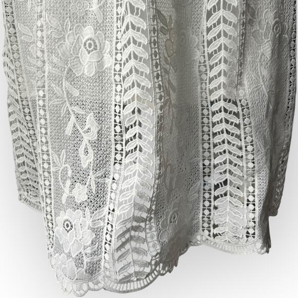 Lulus Women's Charmed Ivory Lace Sleeveless A-Line Midi Dress Size XS - Picture 12 of 16